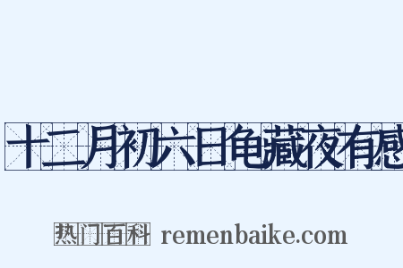 十二月初六日龟藏夜有感是什么意思的图片